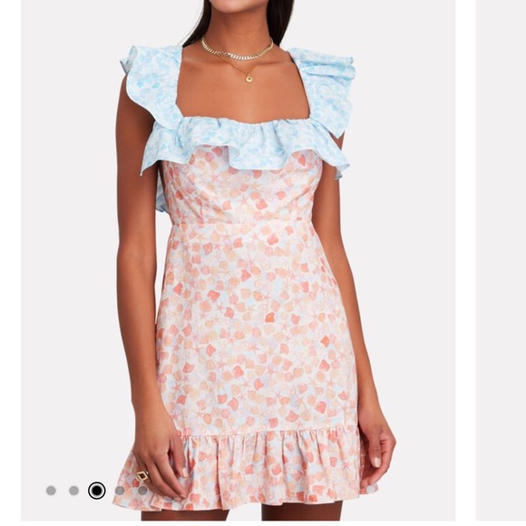 RIXO Kai Mini Shell Printed Dress - Picture 4 of 8